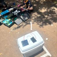 Solar Panels connected to the Model