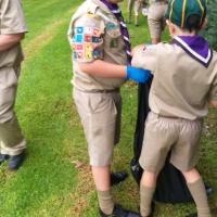 1st Eagles Cubs helping keep the Florida Lake shoreline litter free
