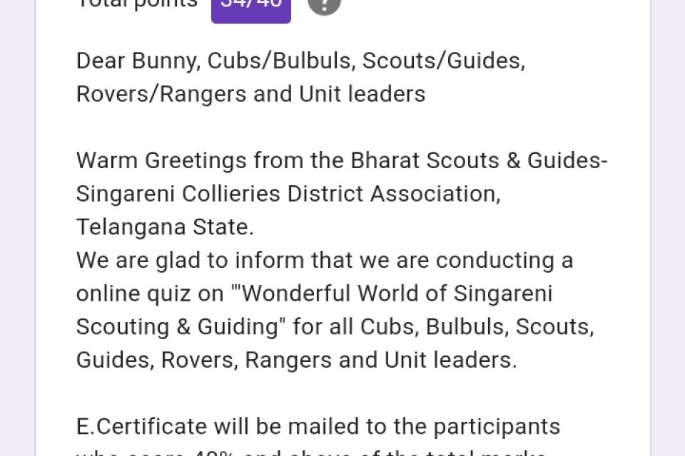online quiz competition | World Scouting