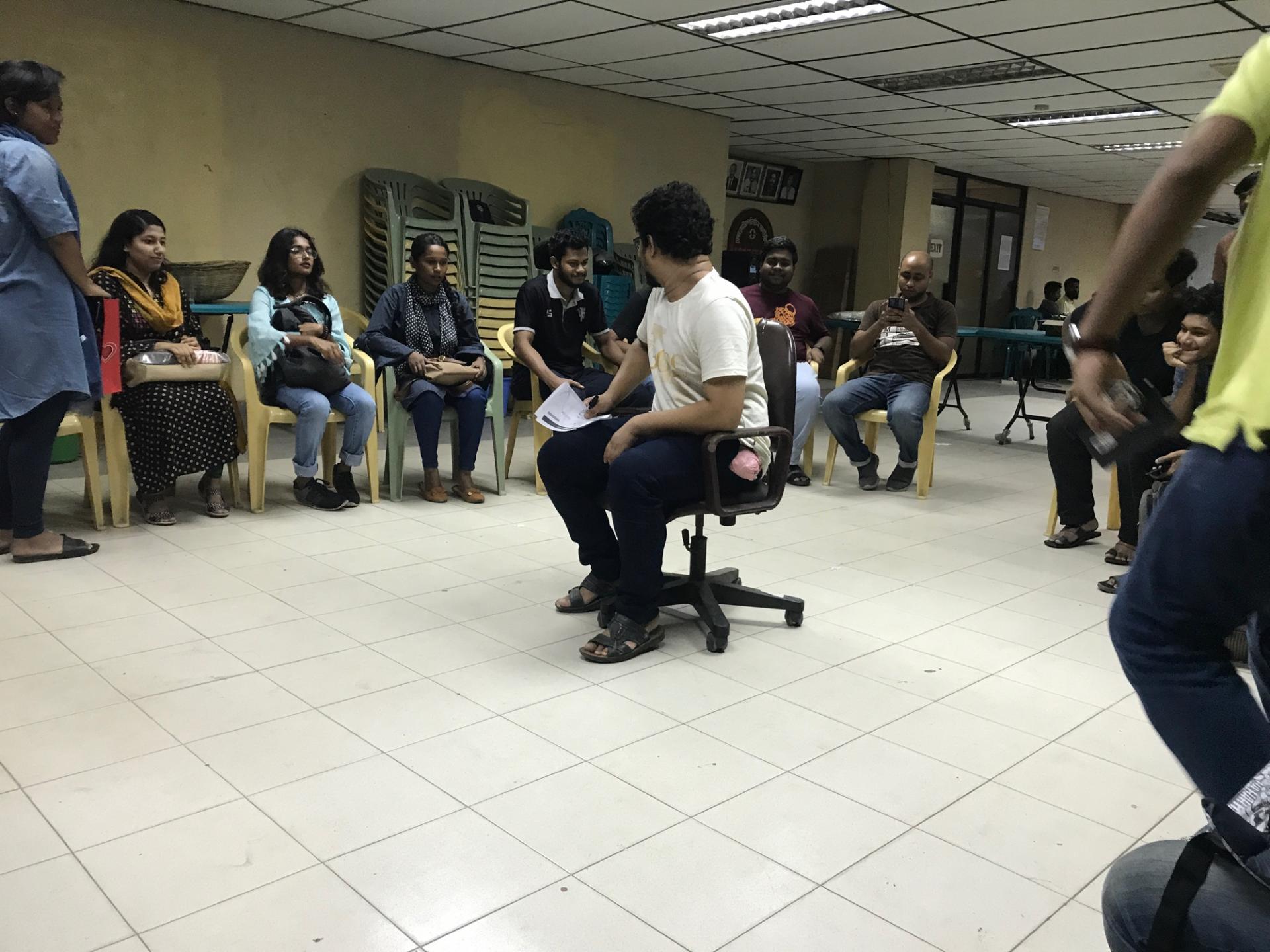 MOP project training in crew meeting World Scouting