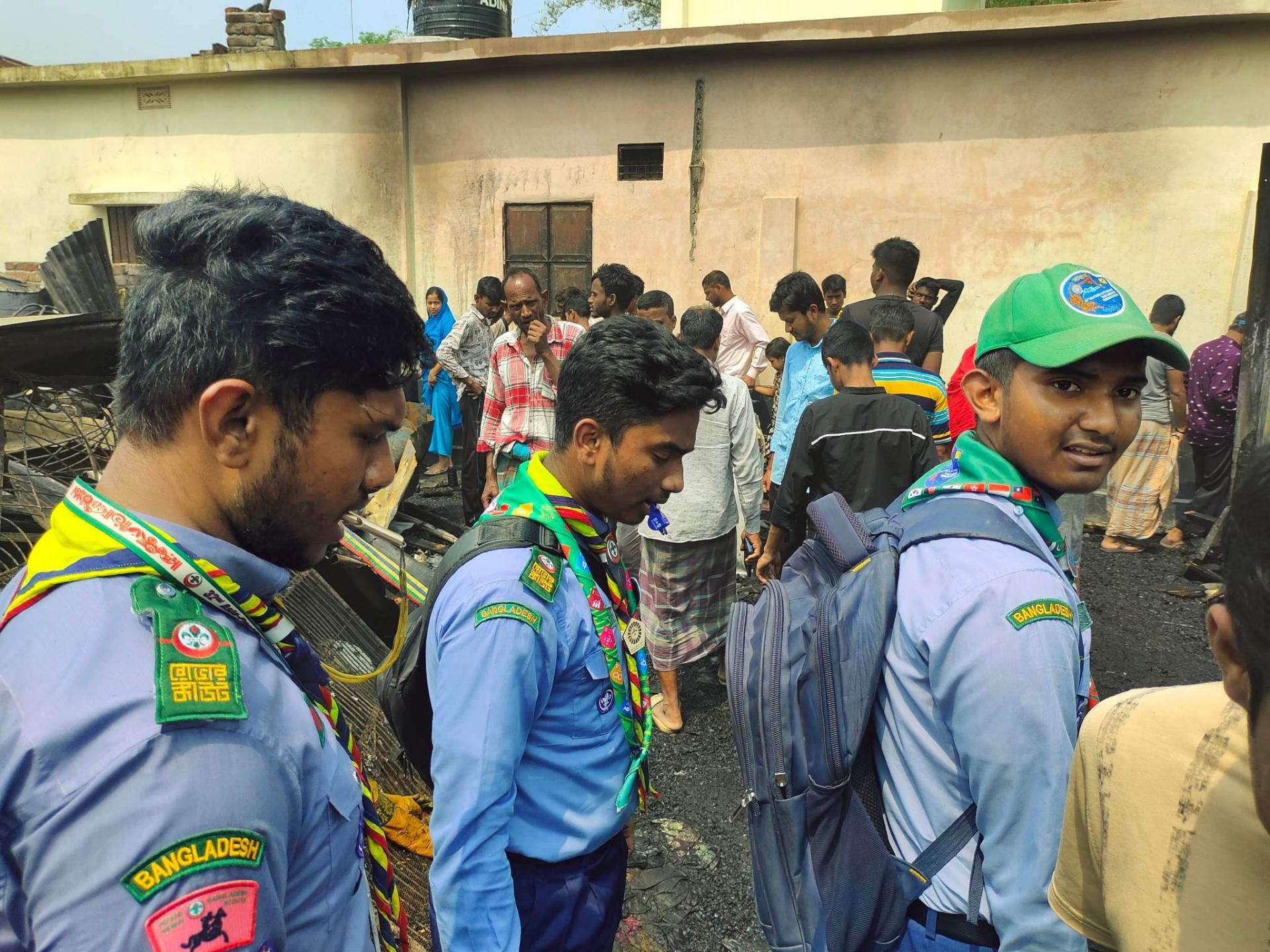 Fire volunteering in Notonhat World Scouting