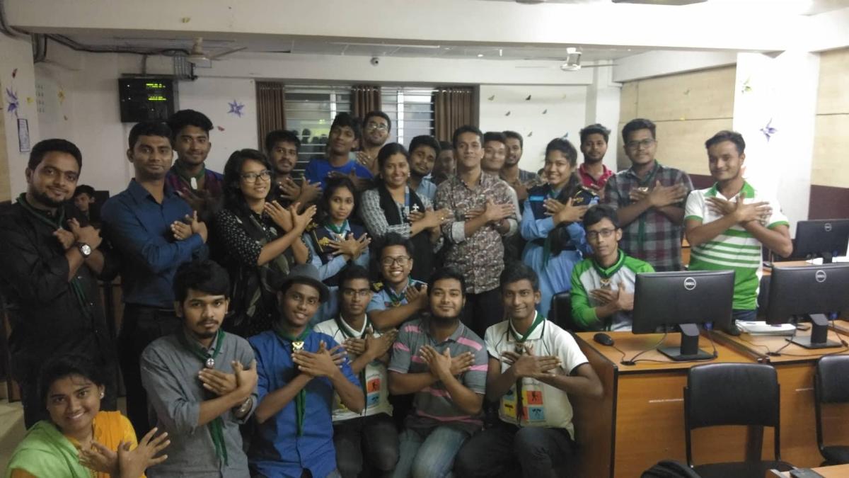 Daffodil International University Air Rover Scout Group arrabges a special CREW MEETING