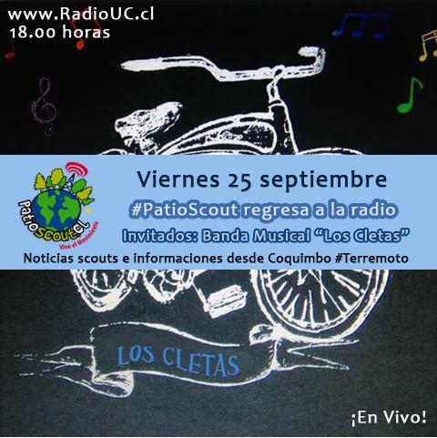 PatioScout.cl regresa este viernes 25 a RadioUC.cl (18:00 hrs.) #wsj2015 