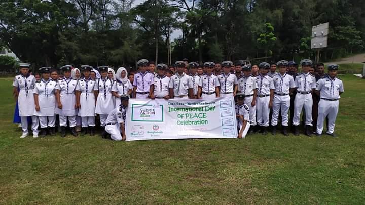 Bangladesh Scouts, Cox's Bazar District Sea has succesfully celebrated International Day of Peace. 