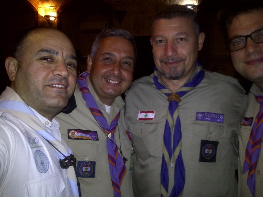 In the opening of El 3azm El 3arabi Group at Tripoli, with Lebanese scout federation and in presence of General secretary of Arab Scout Bureau Dr. Atef Abdel Majid.