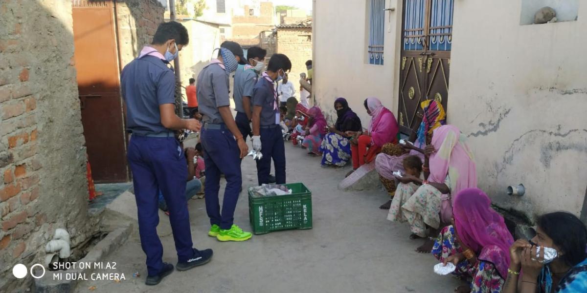 food distribution fir the needy people.