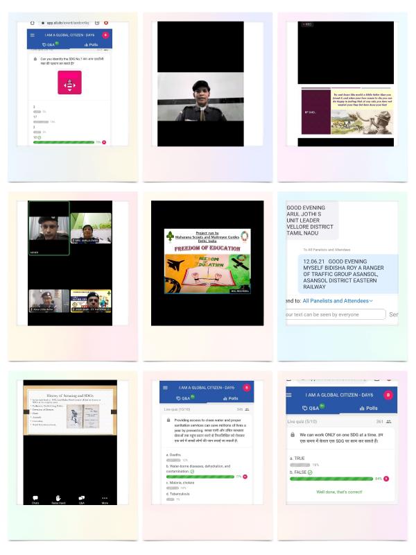 SDG - " I AM A GLOBAL CITIZEN " ZOOM WEBINAR ON 6TH DAY 12/06/2021