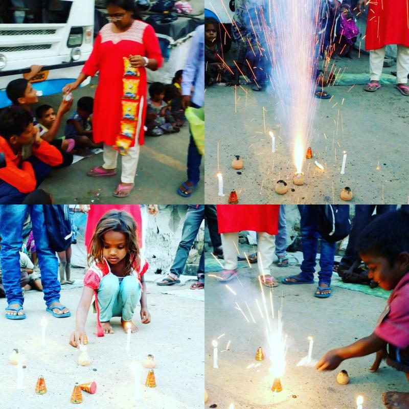 Celebrated Deepawali with kerbstones child with SRB and MOP team