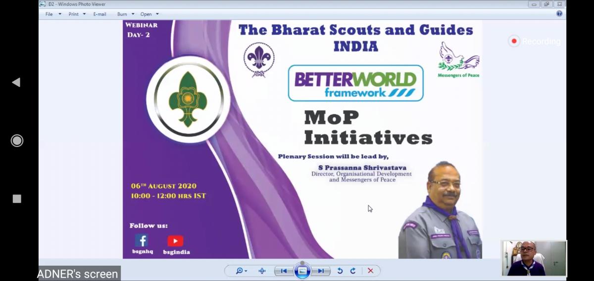 द्वितीय दिवस
WEBINAR ON BETTER WORLD FRAMEWORK.
MOP (मैसेंजर ऑफ पीस)सेशन
में भाग लिया