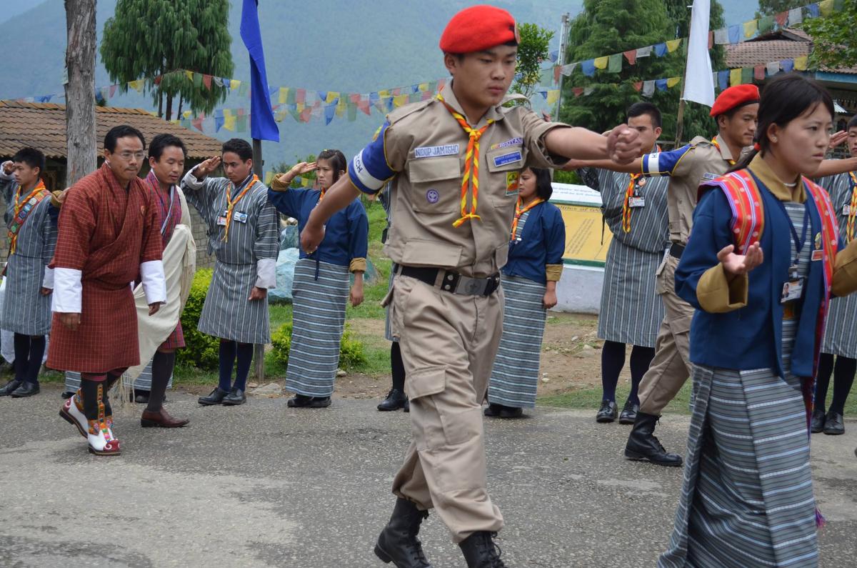 Scouting in action at Yadi Central School, Mongar Bhutan. Coordinated by troops leader Nidup Jamtsho.