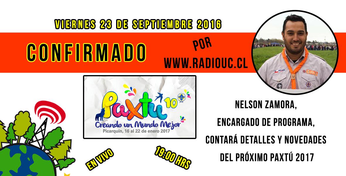VIERNES 23 SEPTIEMBRE: EN PATIOSCOUT HABLAREMOS DEL PAXTÚ 2017