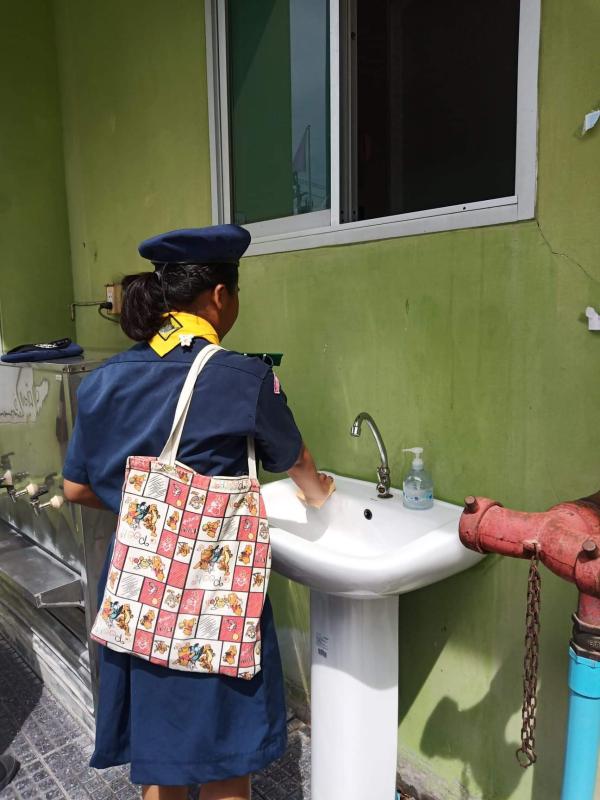 ทำความสะอาดในอ่างล้างมือ