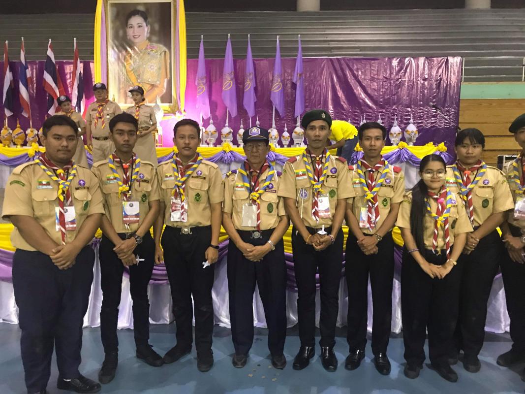 Representatives From Myanmar Scout Association participated in The Scout Jamboree Celebration at Thailand