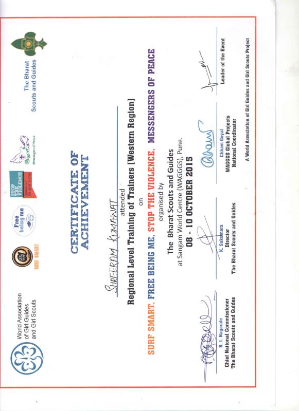 REGIONAL LEVEL WORKSHOP - TRAINING OF TRAINERS ON SURF SMART and WAGGGS GLOBAL PROJECTS (Western Region).