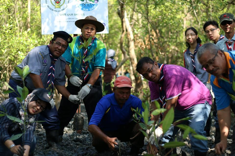 500 Mangrove Trees Planting with Local Scouts in-conjunction with World Wetlands Day