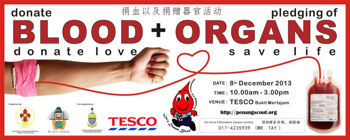 Incoming : Blood Donation & Organ Donor Pledge Program