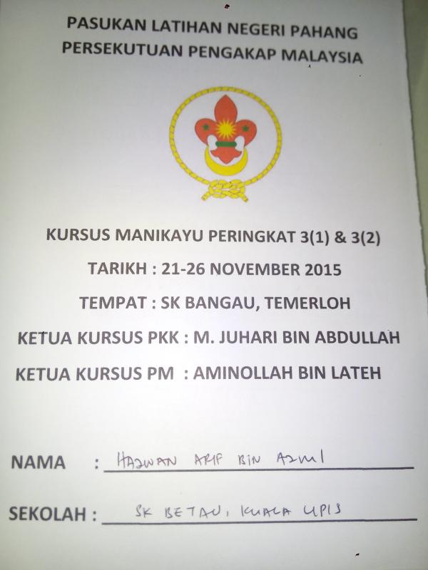 kursus manik kayu peringkat 3(1) & 3(2)