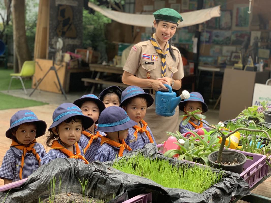 กิจกรรมเรียนรู้นอกห้องเรียน การปลูกข้าว