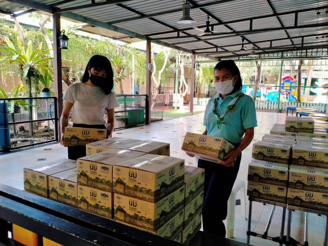 กิจกรรมส่งเสริมสุขภาพ แจกนมโรงเรียน