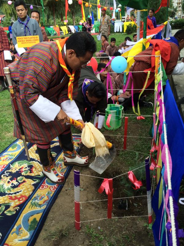 "Symbolic Tree Plantation by Bhutan Scouts Association"