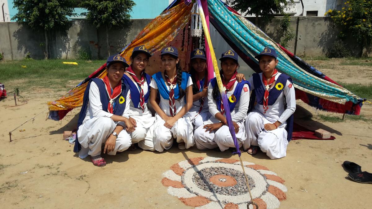 Tent making  and rangoli compitiation 