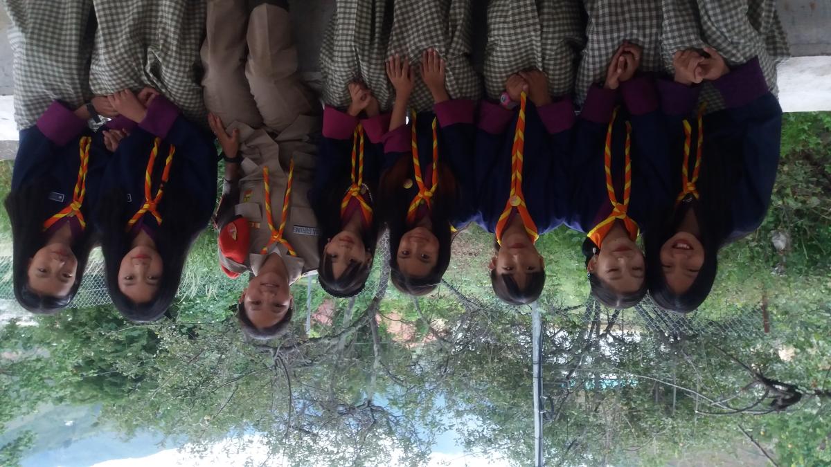 volunteering during fund raising program at Khangkhu School.
