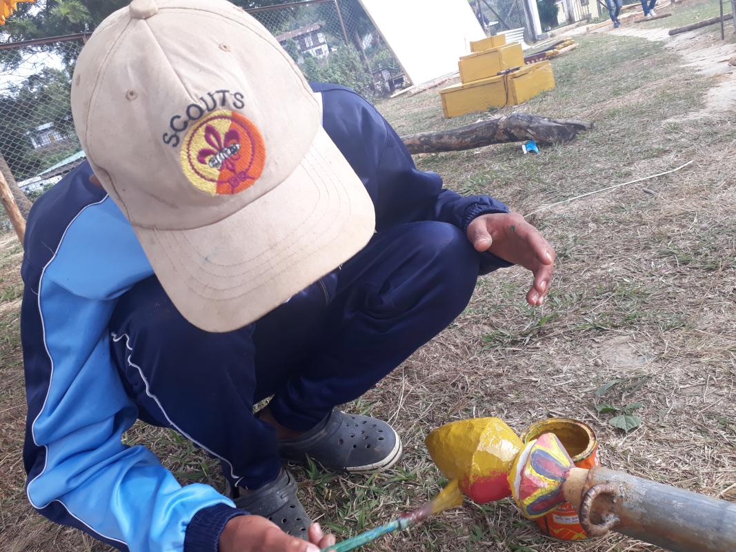 Service from heart by a Scout