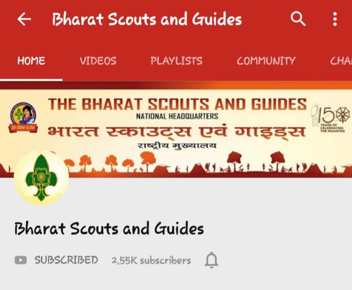 Digital Scouting & Guiding ,
Challenge 4 :
 
YouTube Channel of BSG
Project Sankalp udupi district .karnataka state 