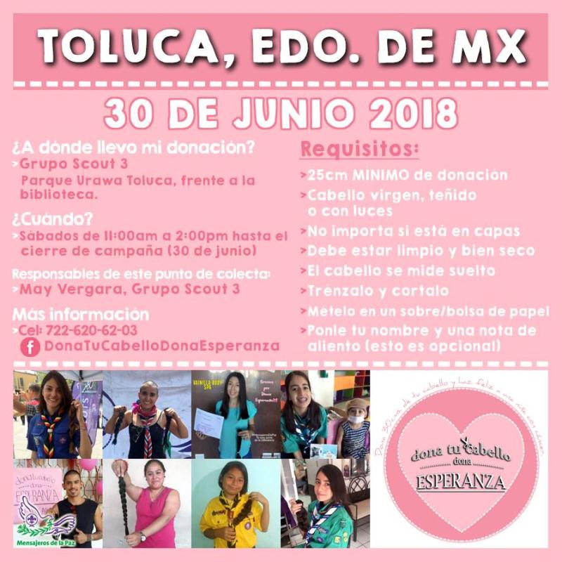DONA TU CABELLO DONA ESPERANZA, Toluca 2018