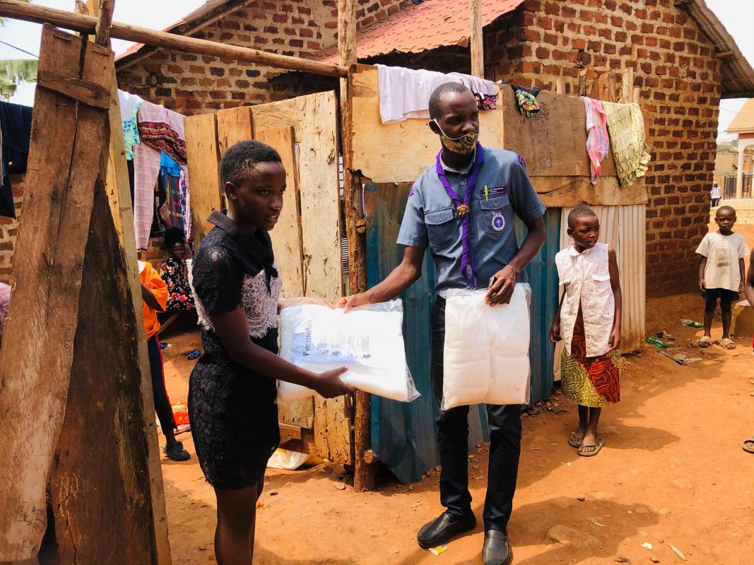 Scouts against malaria campaign Uganda 