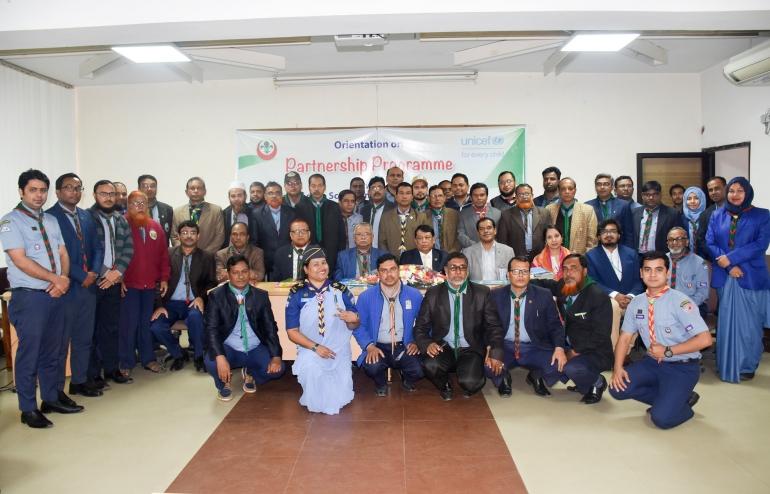 Partnership program between Bangladesh scout and UNICEF Bangladesh