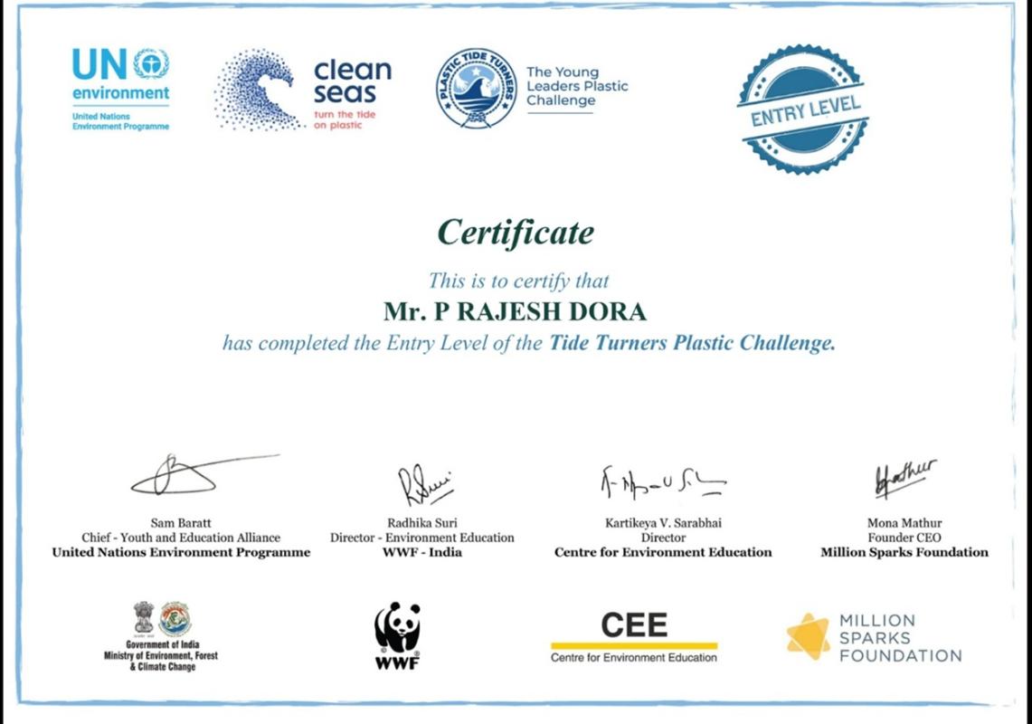 "SANKALP" to Create a Better Tomorrow# plastic tide Turners challenge
