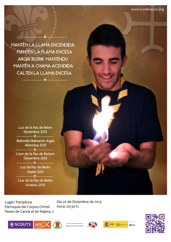 Acogida de la Luz de la Paz de Belén 2013