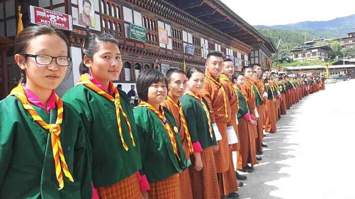 Teaching the scouts how to do the reception 