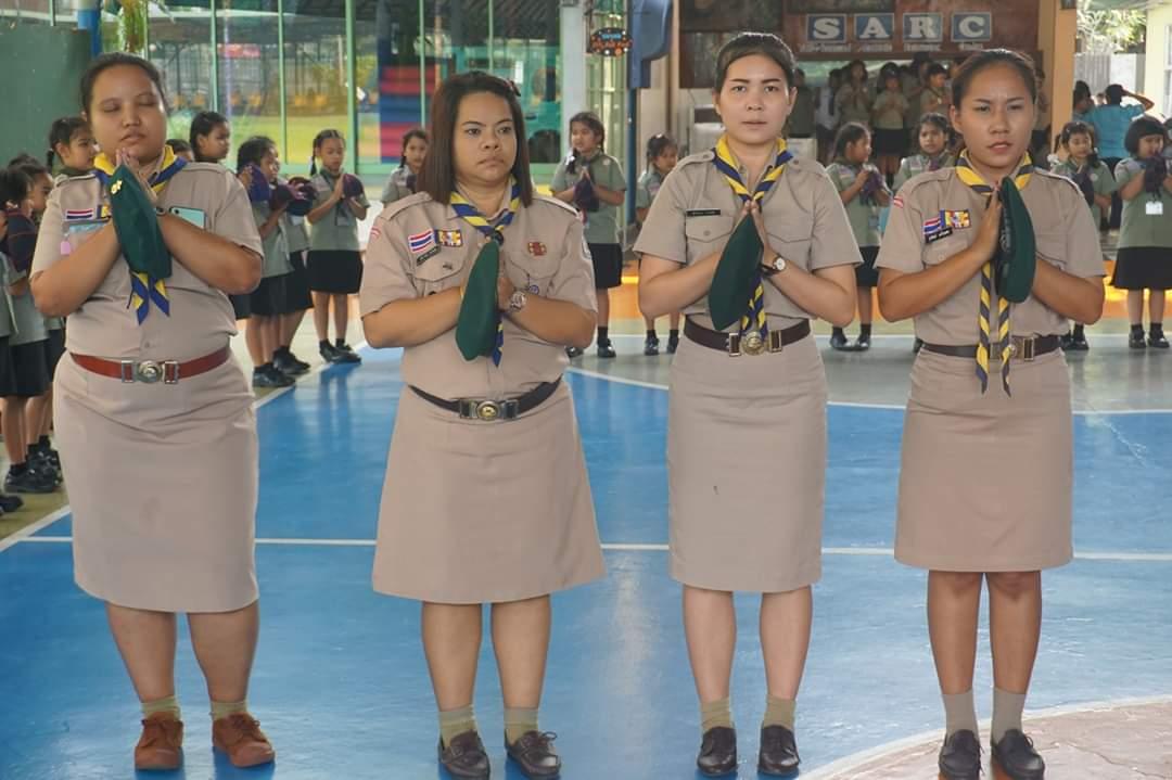 กิจกรรมการเข้าแถวของลูกเสือ