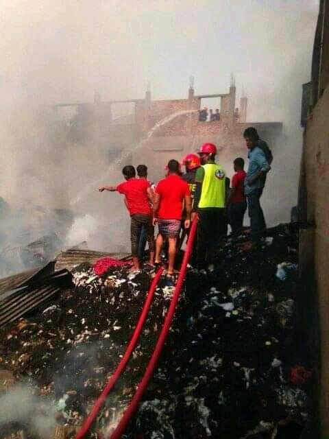 অগ্নিকান্ড নিভানোর কাজে স্কাউট 