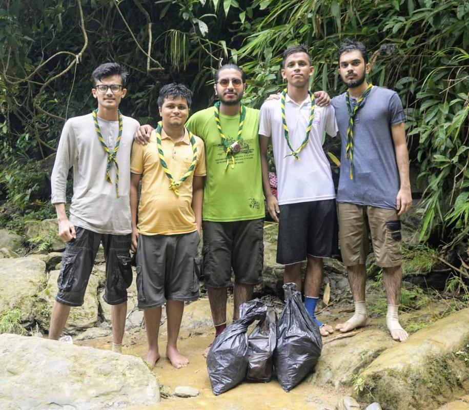 We try to keep it clean wherever we go. It is my responsibility to keep this country clean. So we keep the whole trail of this Napittachara Trail clean.