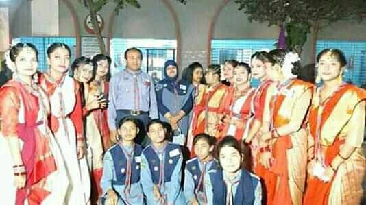 Dance group at the camp in the 3rd sub area