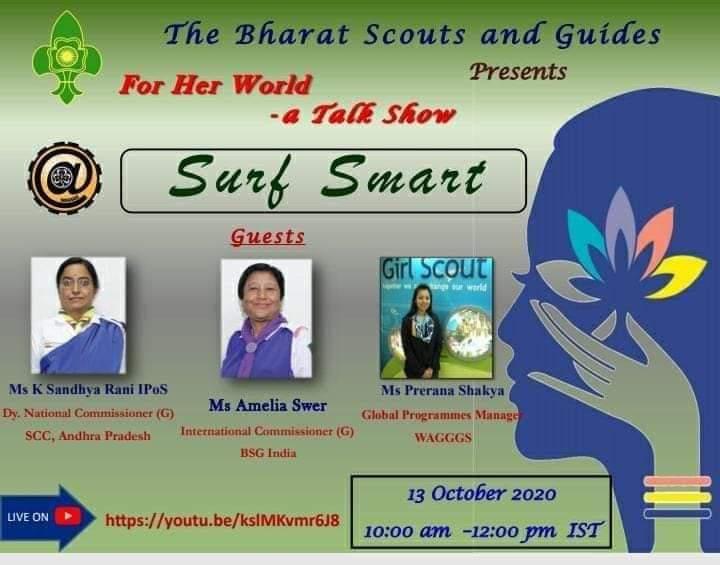##webinar on surfsmart#october 16th##organized by BHARAT scouts and guides 