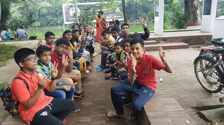 Samatat open scout group arranged a educational trip to the Bangabandhu museum . 
