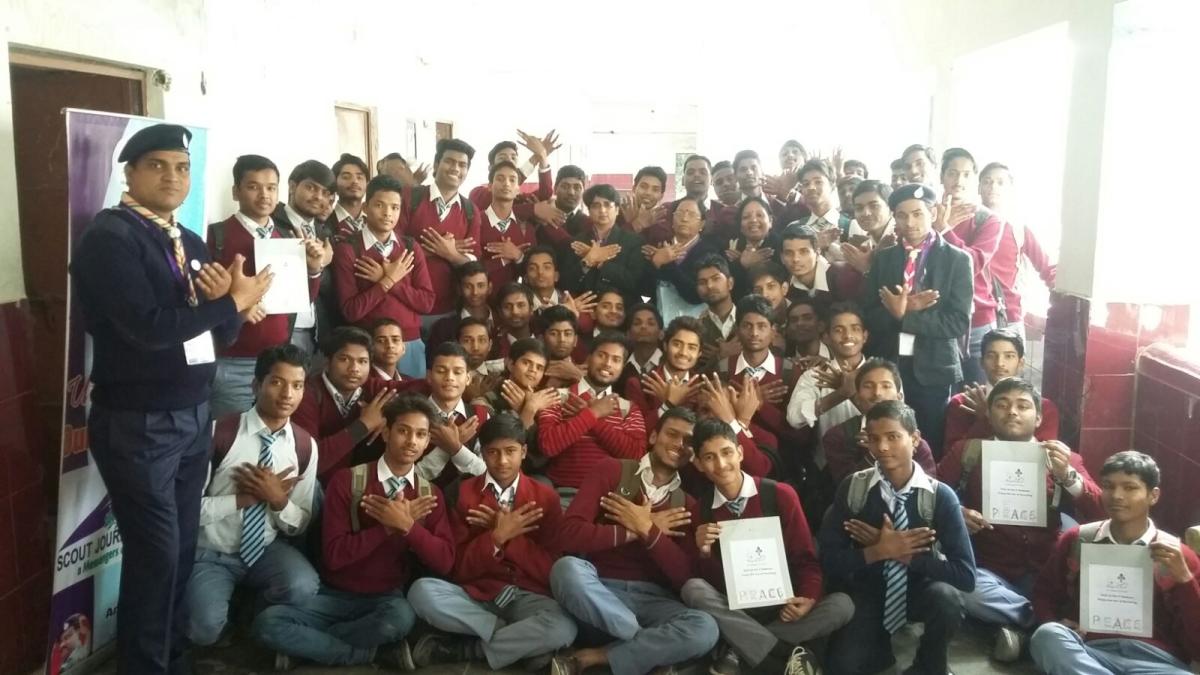 PEACE activity workshop for Students of "Aminabad Inter College" Lucknow, UttarPradesh, INDIA