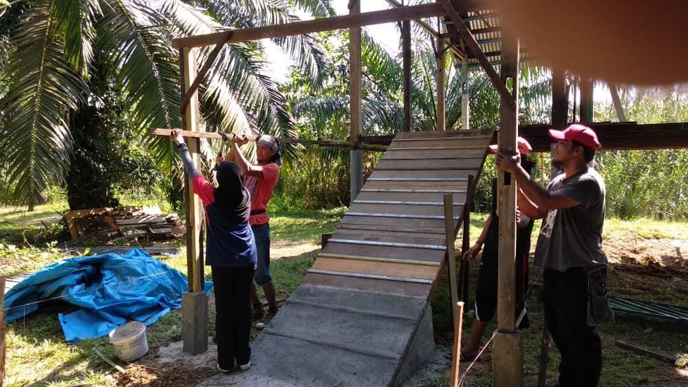 MISA ISLAND GOAT PROJECT #10th Atap Dan Tangga Sebagai Pelengkap Projek Misa Island Goat Project