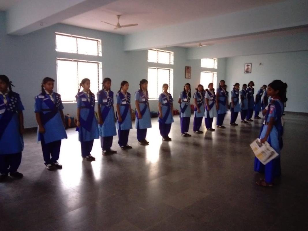 Service at Rajyapuraskar Preparatory testing camp for scouts and Guides by Bsg district association's Rangers and Rovers Karnataka state, India. 