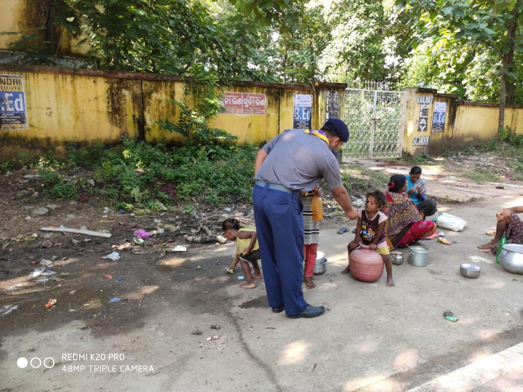 Biscuit packet Distribution to needy