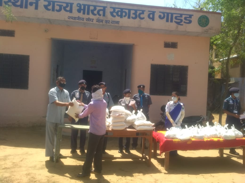 The ration food was distributed to the poor needy family.