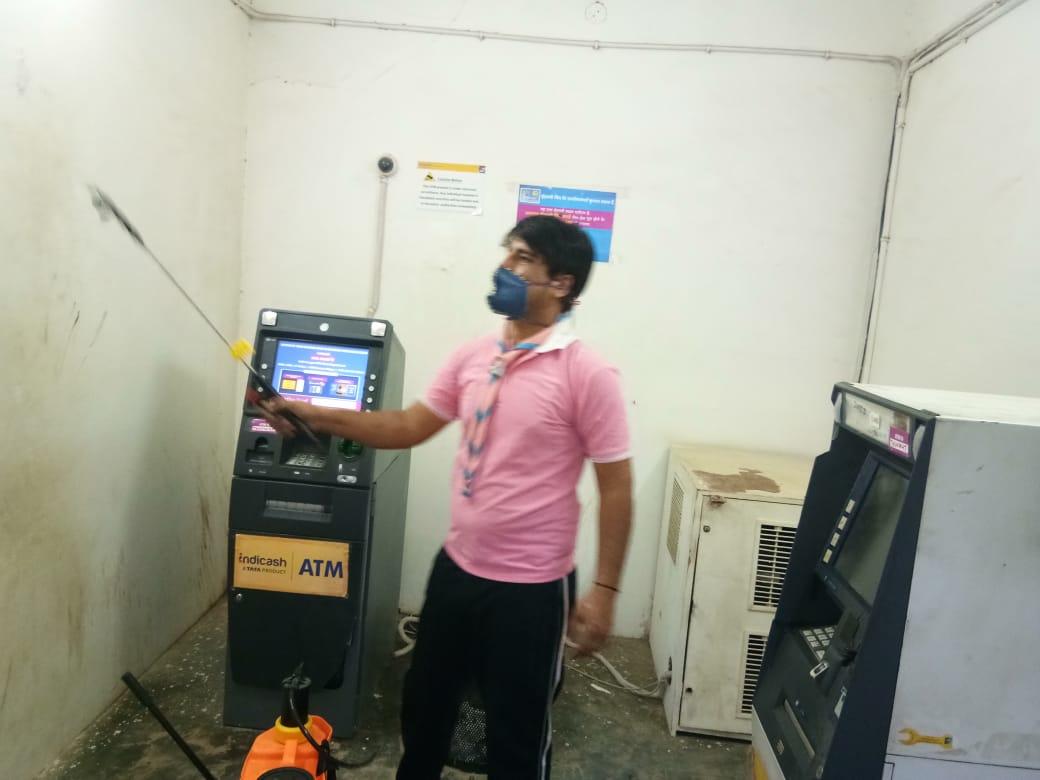 Sodium hypochloride was sprayed and hand washed.