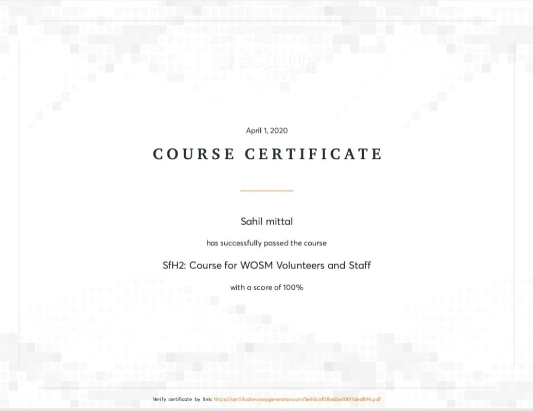   E-learning  Wosm volunteers and Staff