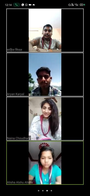 Vartual meeting with Team