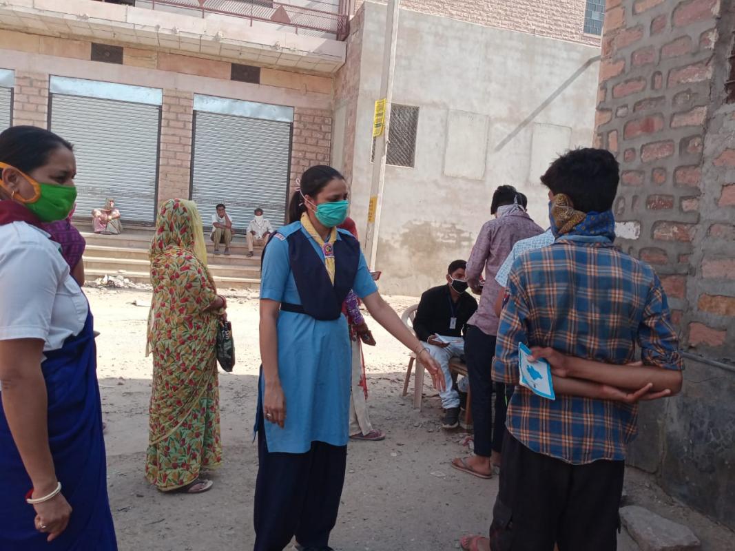 "Social distancing का करवाया पालन" BSG-DHQ-JODHPUR,RAJASTHAN 