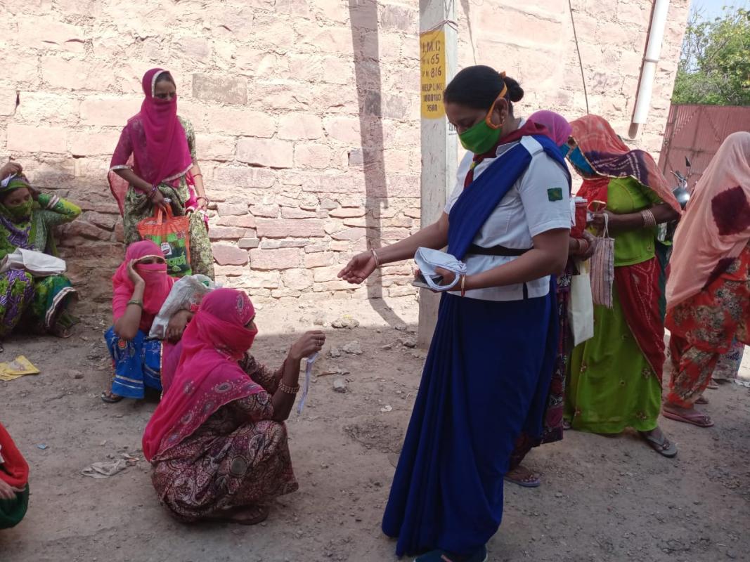 "माक्स बाट कर किया जागरूक "BSG DHQ Jodhpur Rajasthan India 